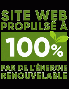 Site web propulsé à 100% par l’énergie renouvelable