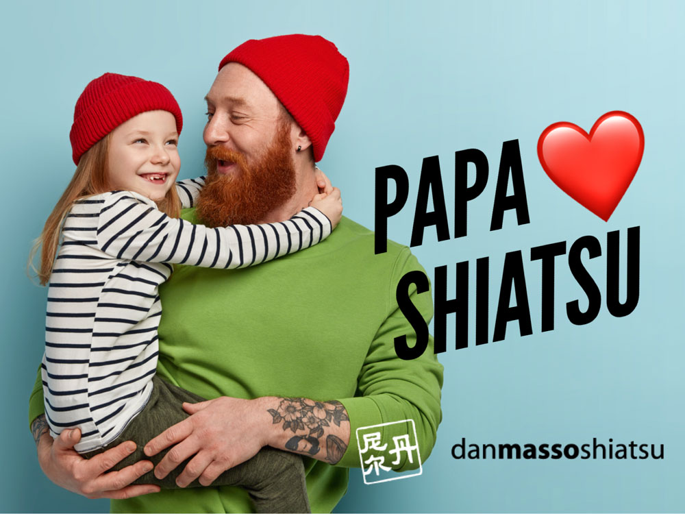 fête des pères, papa aime le shiatsu